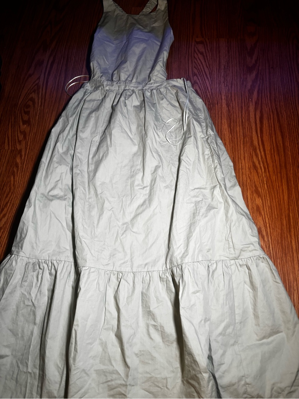 Sleeveless Tiered Maxi Dress in Light Sage